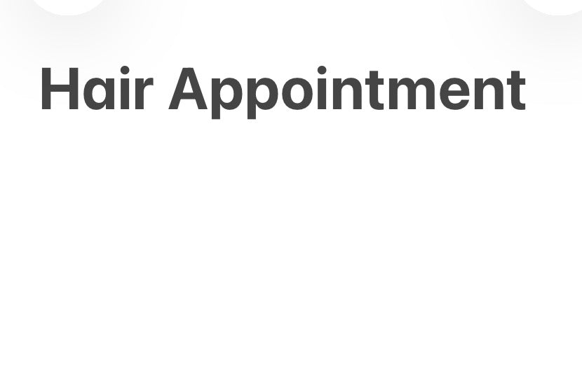 Hair appointment Payment Option